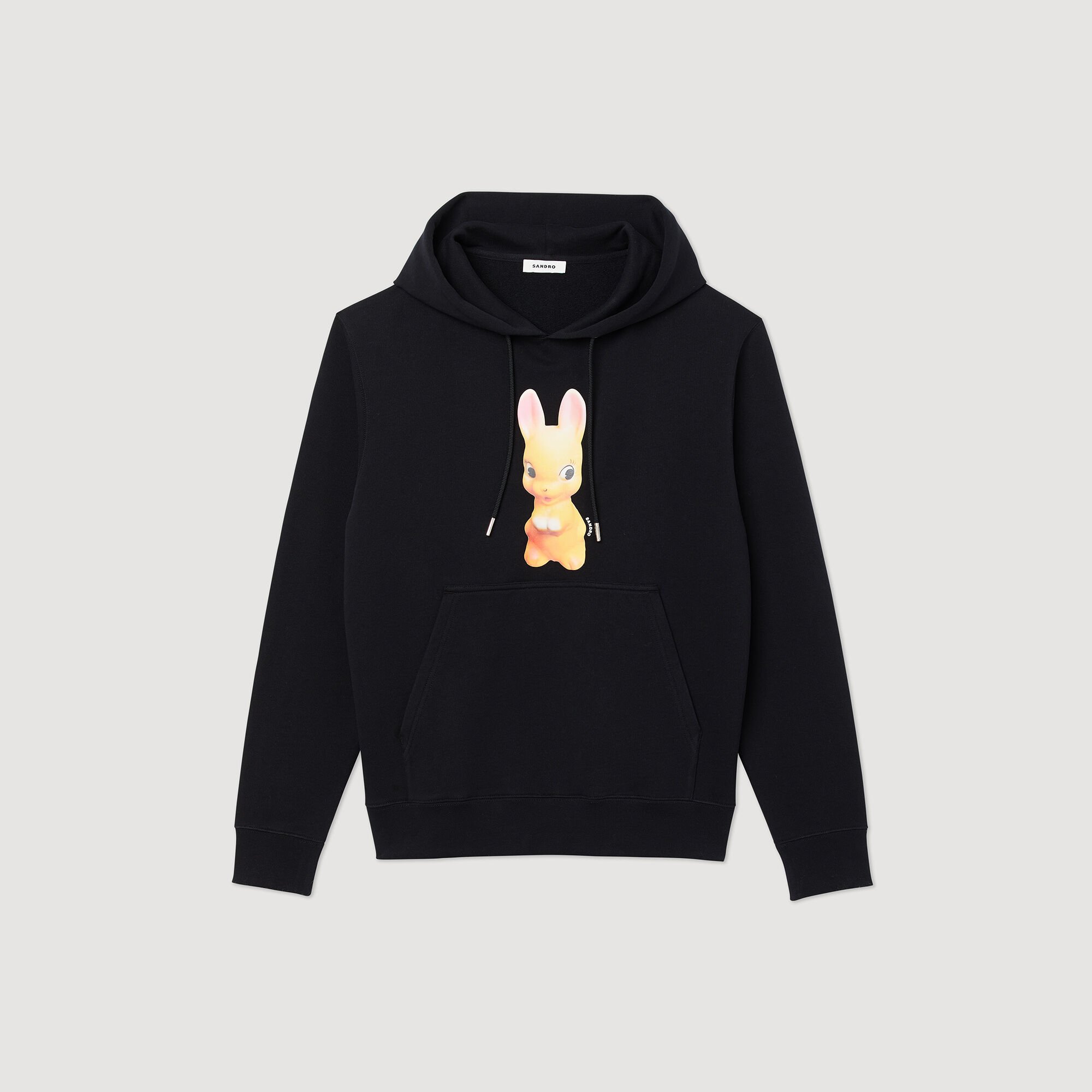 Kapuzensweatshirt mit Kaninchenprint