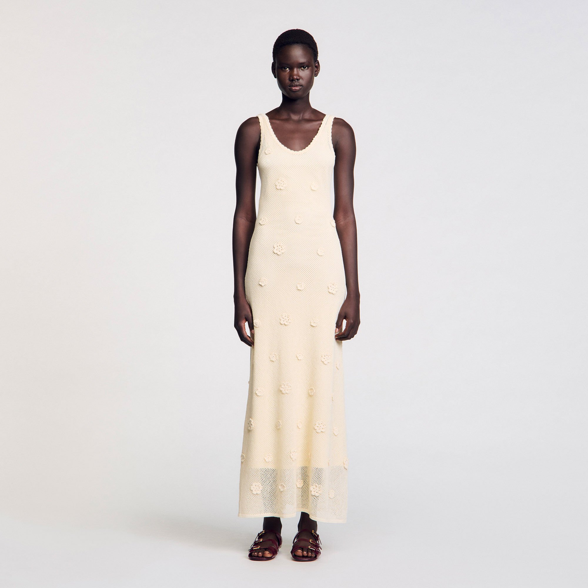 Langes Strickkleid