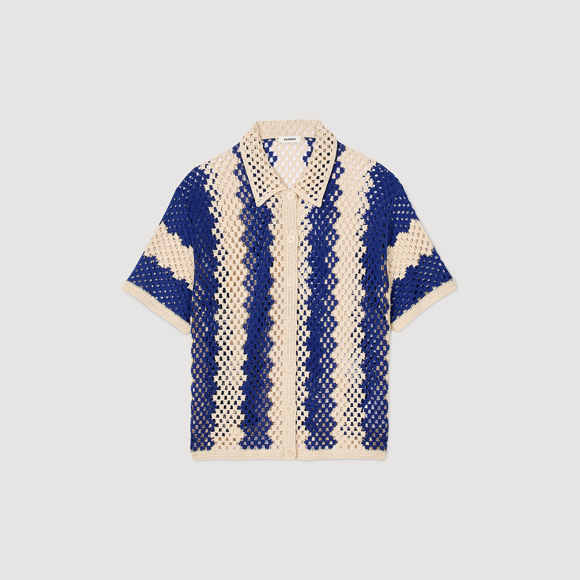 Zweifarbiger Cardigan aus Strick