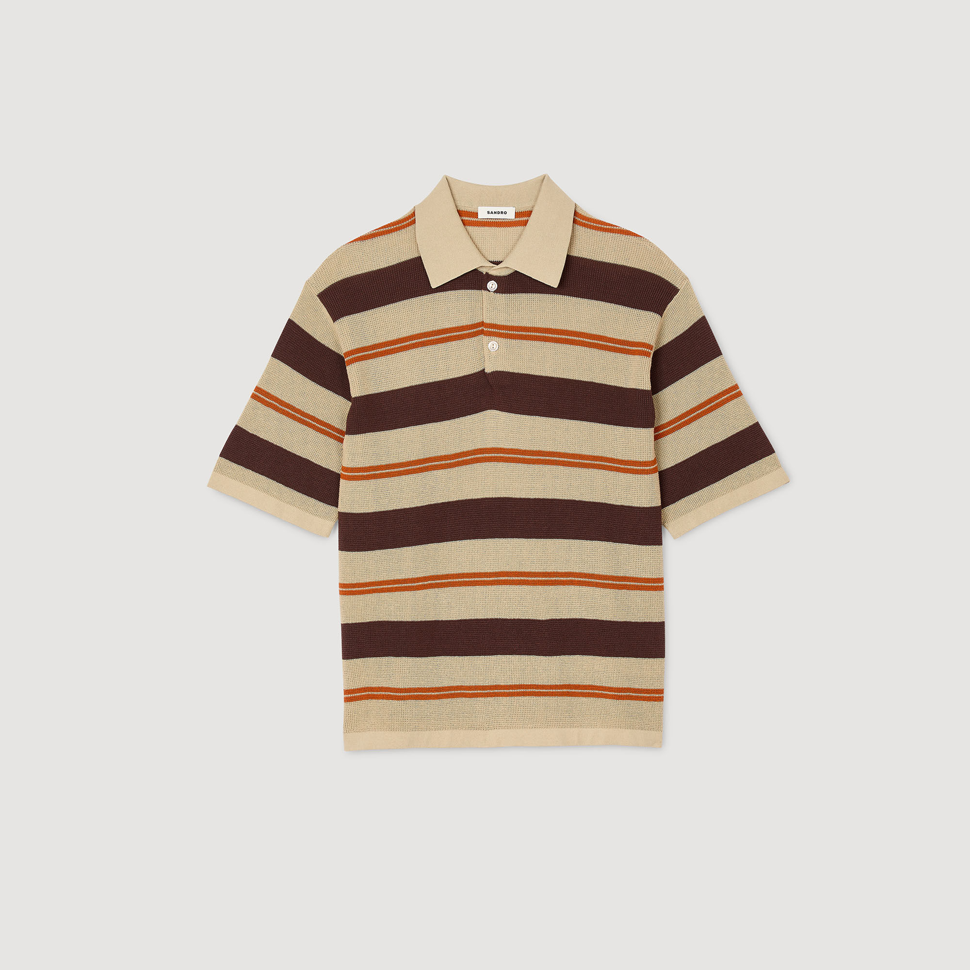 Gestreiftes Poloshirt aus Strick
