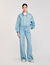 Jeansjacke mit Strass und Perlen