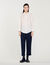 Seidenbluse mit plissiertem Kragen