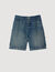 Elastische Denim-Shorts