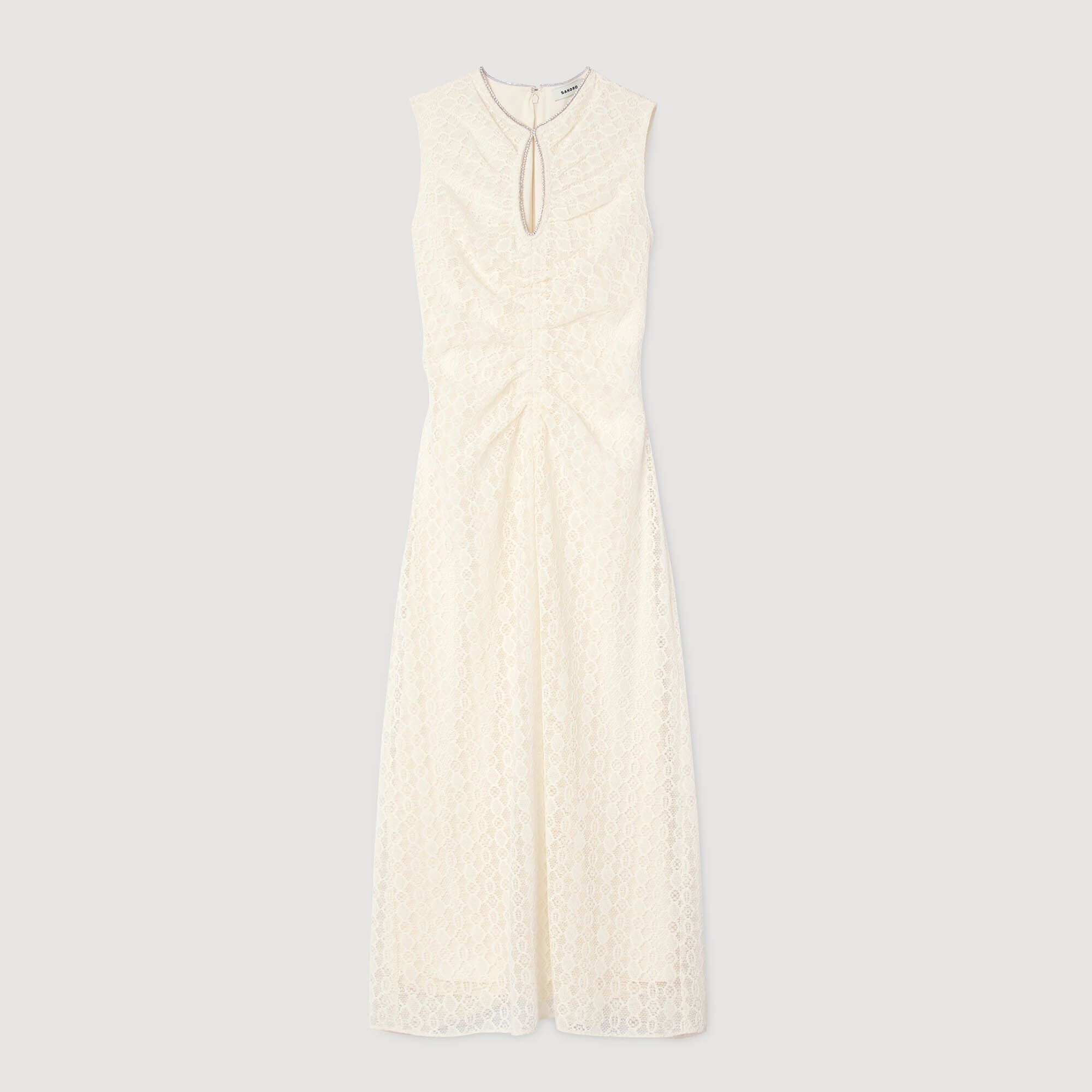 Langes Spitzenkleid