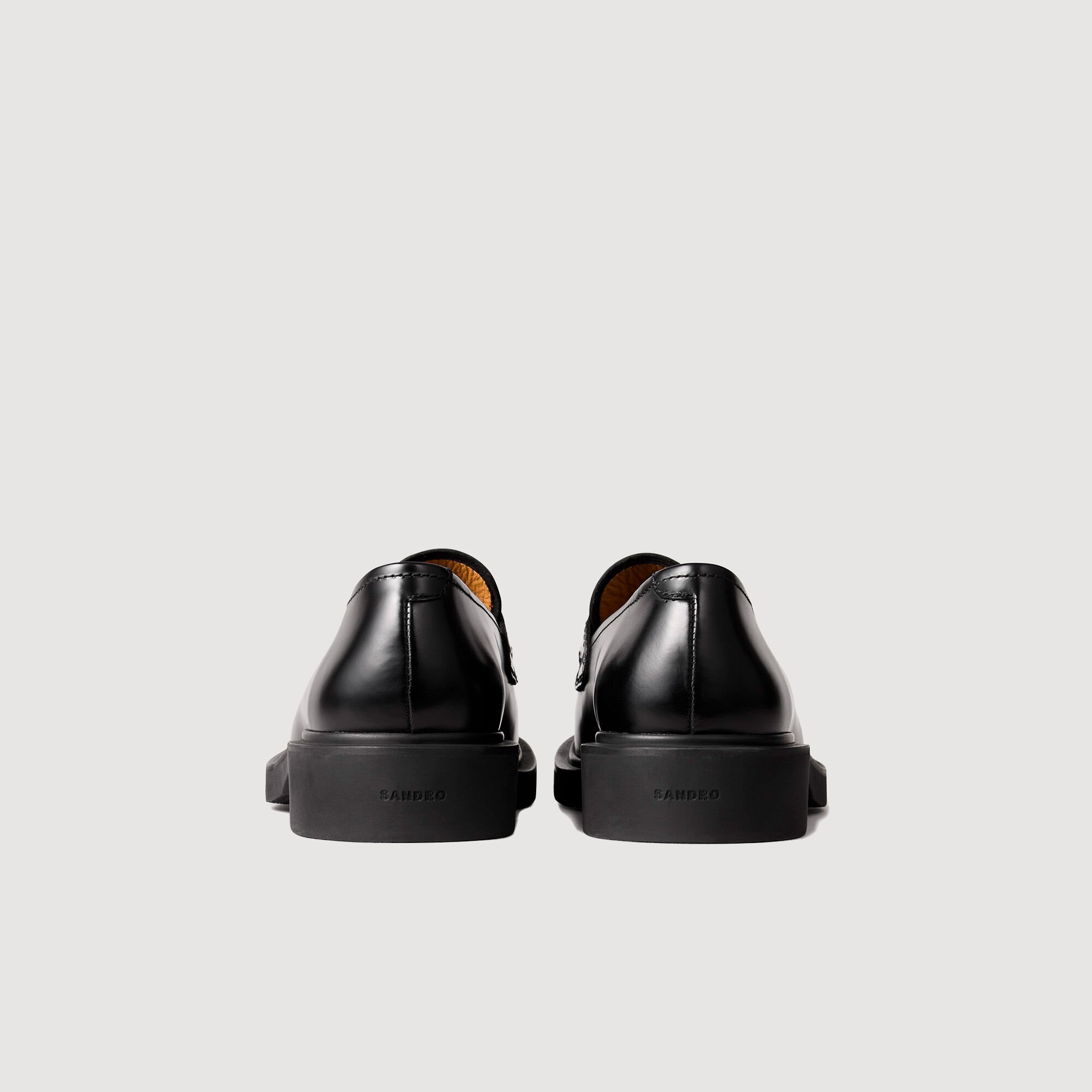 Derby-Schuhe aus glasiertem Leder