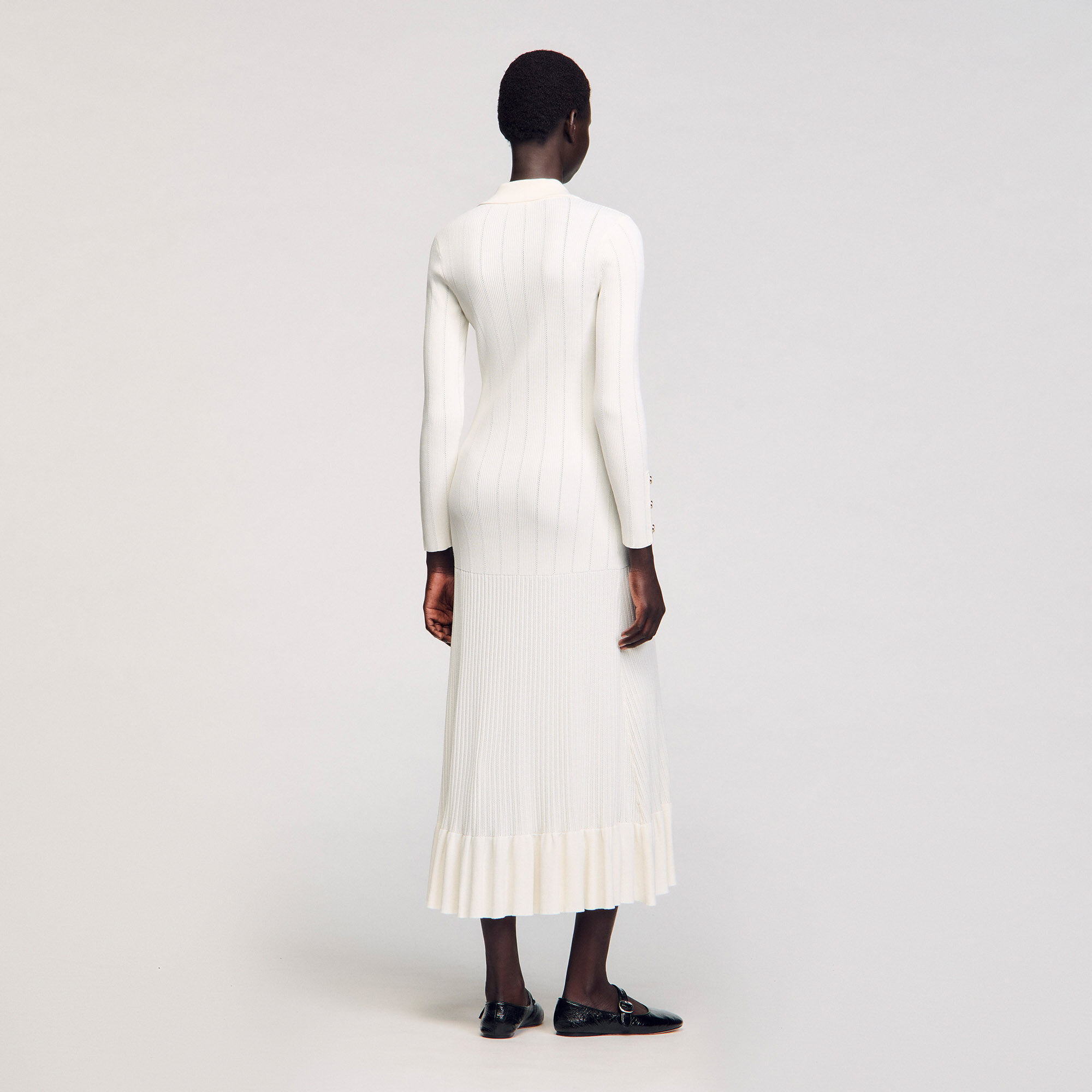 Langes Strickkleid
