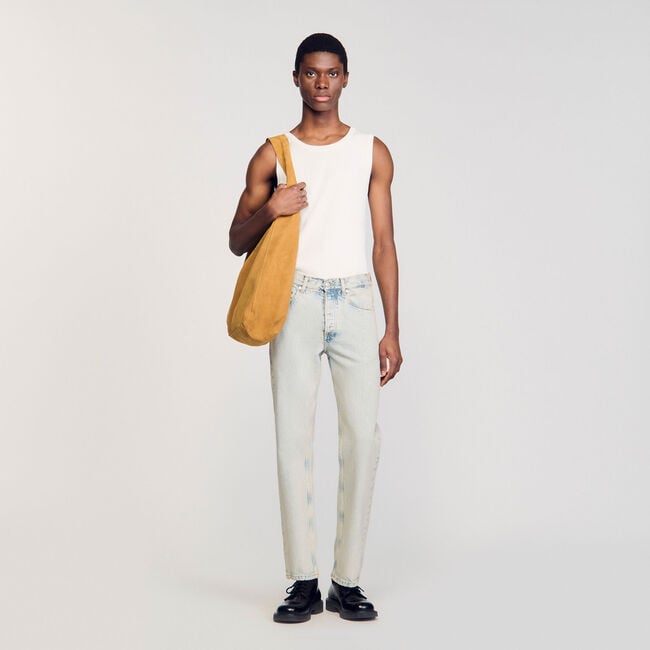 Verwaschene Regular-Fit-Jeans
