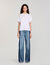 T-Shirt mit Blumenstickerei