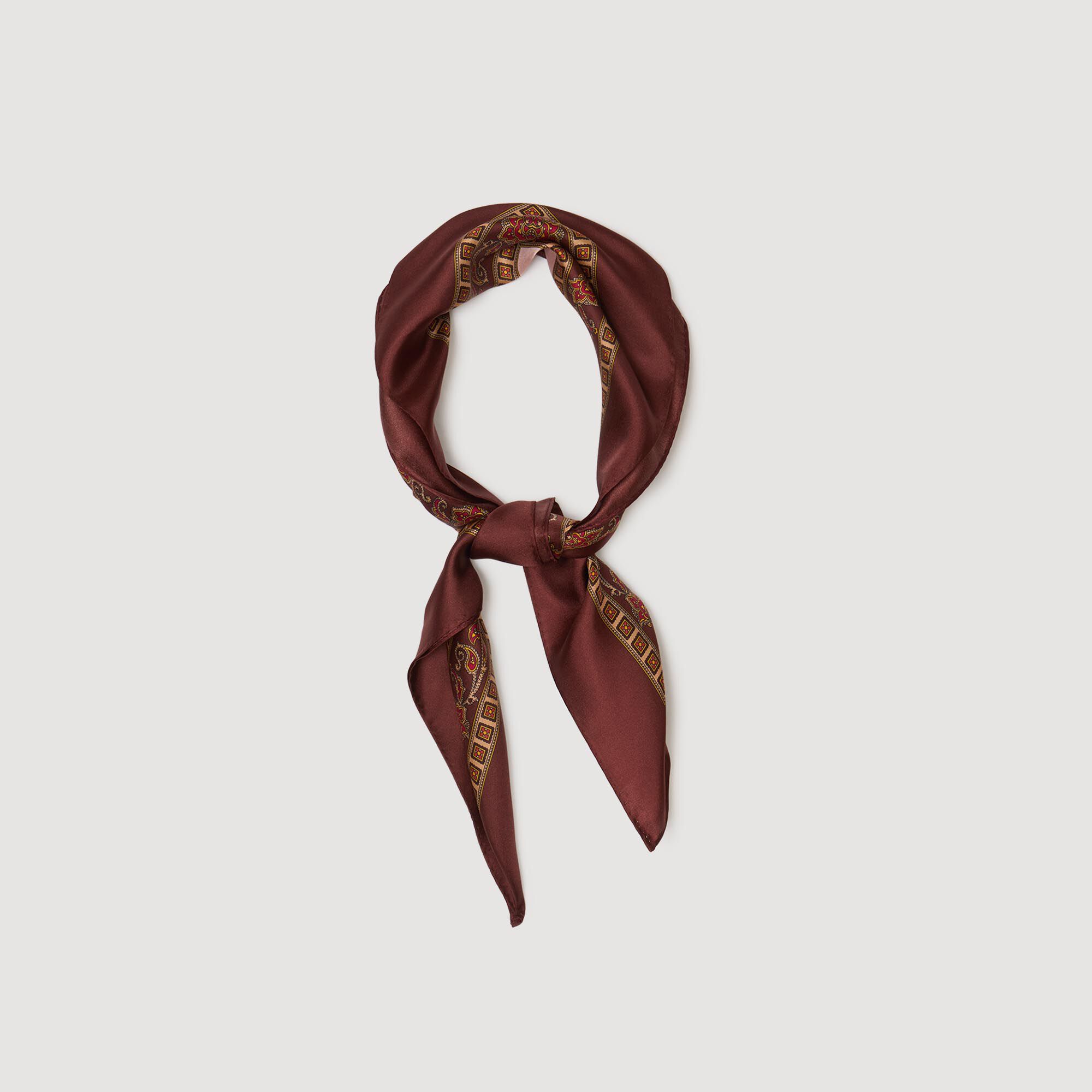 Foulard mit platziertem Print
