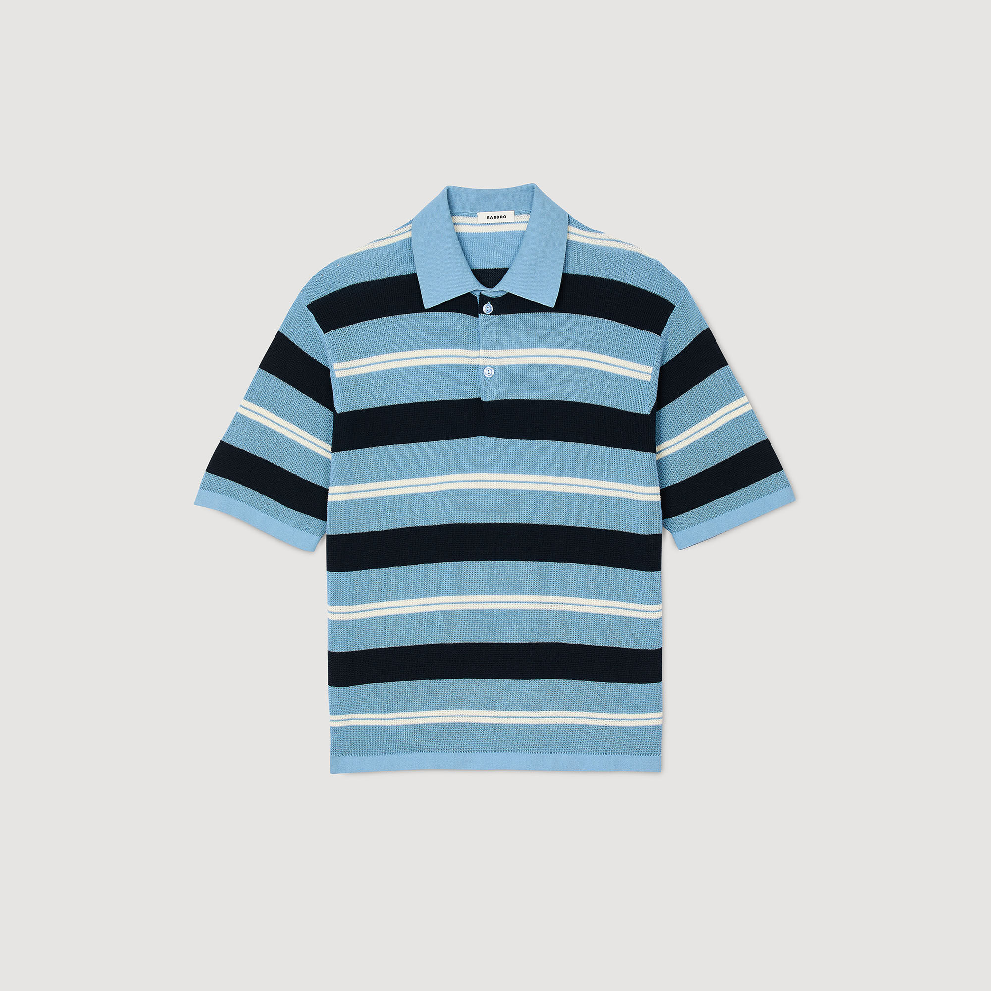 Gestreiftes Poloshirt aus Strick