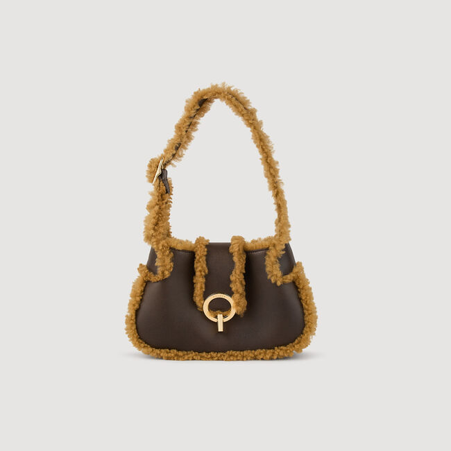 Tasche Janet aus Leder und Lammfell