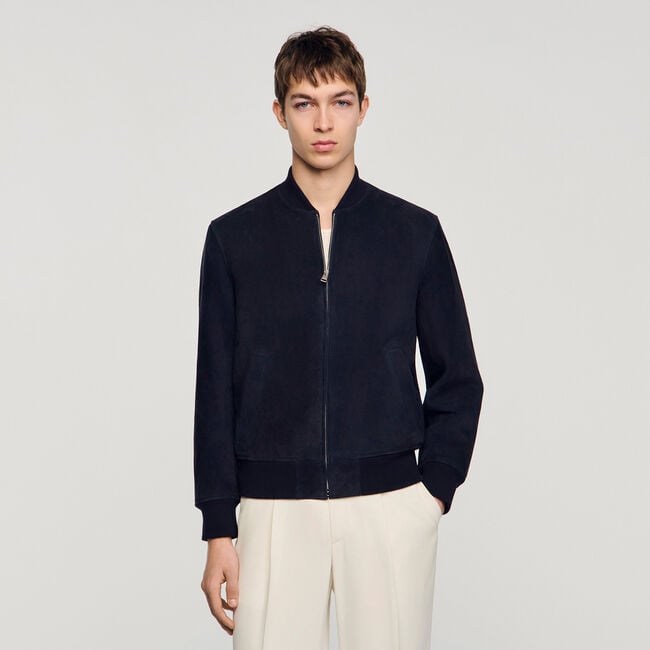 Wildlederblouson mit Rei&szlig;verschluss - Herren | Sandro
