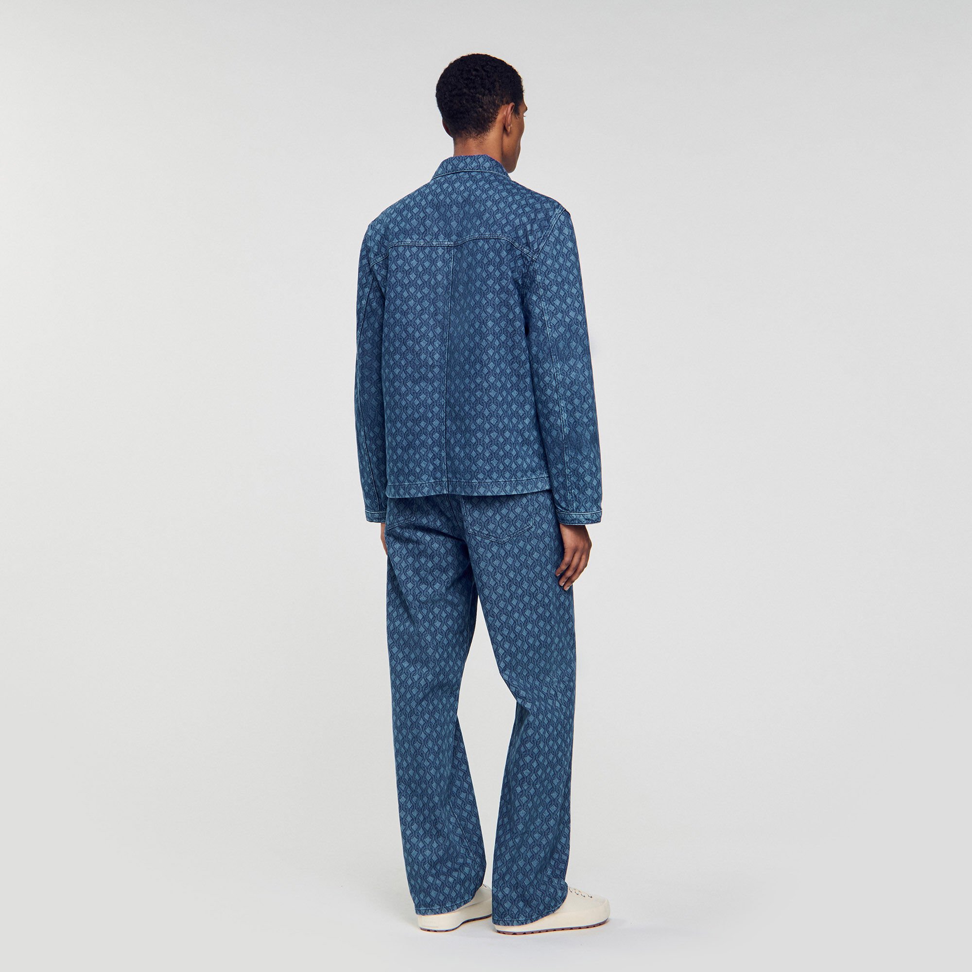 Jeansjacke mit Seilmuster