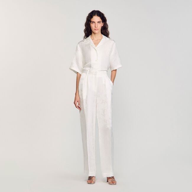 Hose mit Jacquard-Bloem