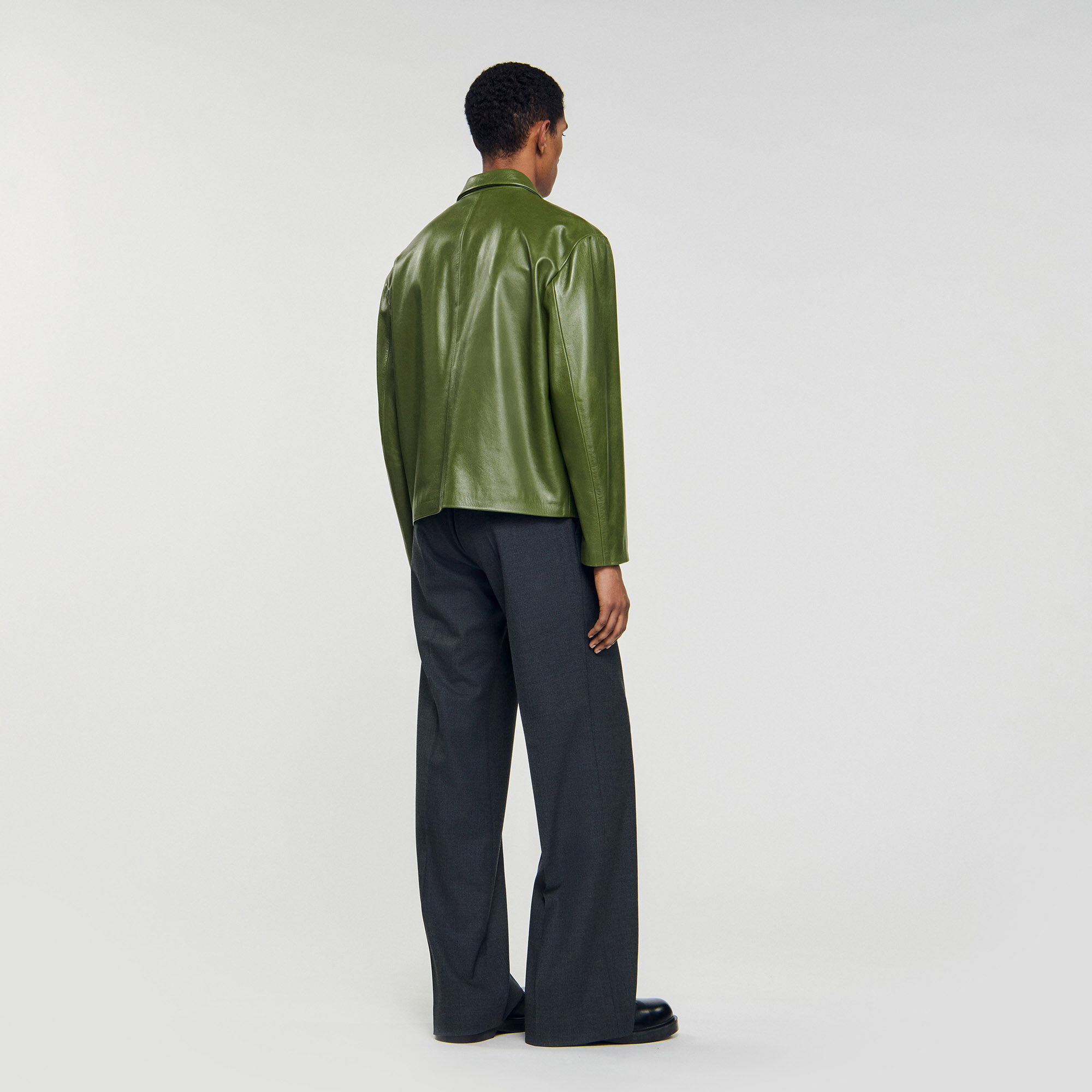 Lederjacke mit Reißverschluss