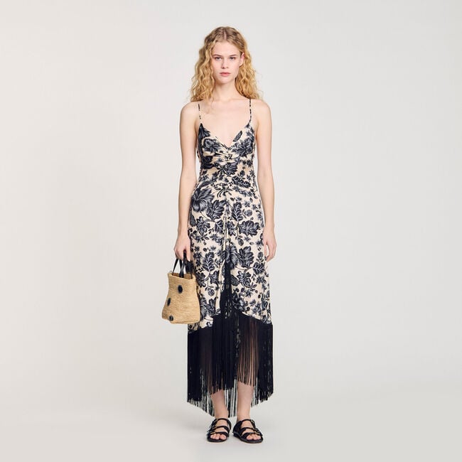 Langes Kleid mit Blumenprint