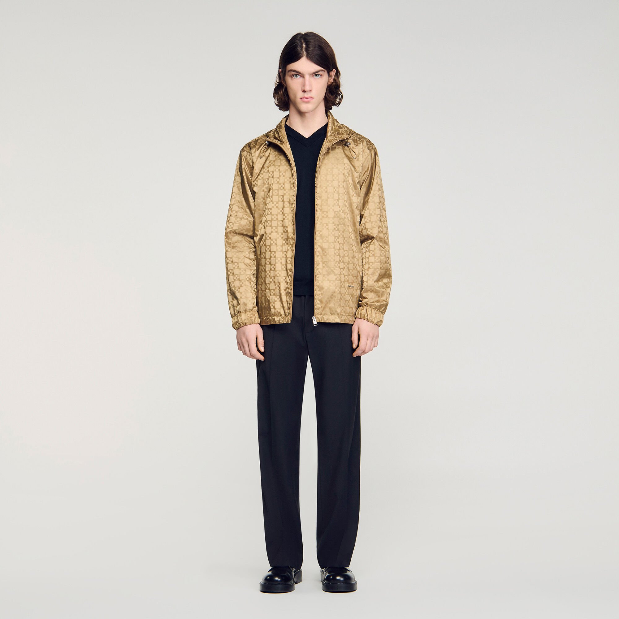Nylon-Blouson mit &bdquo;Square Cross&ldquo;