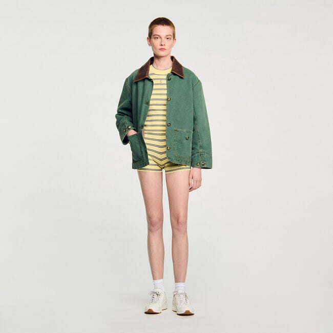 Gestreifte Strickshorts