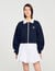 Zweifarbiges kurzes Sweatshirt