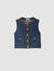 Top aus Denim und Leder