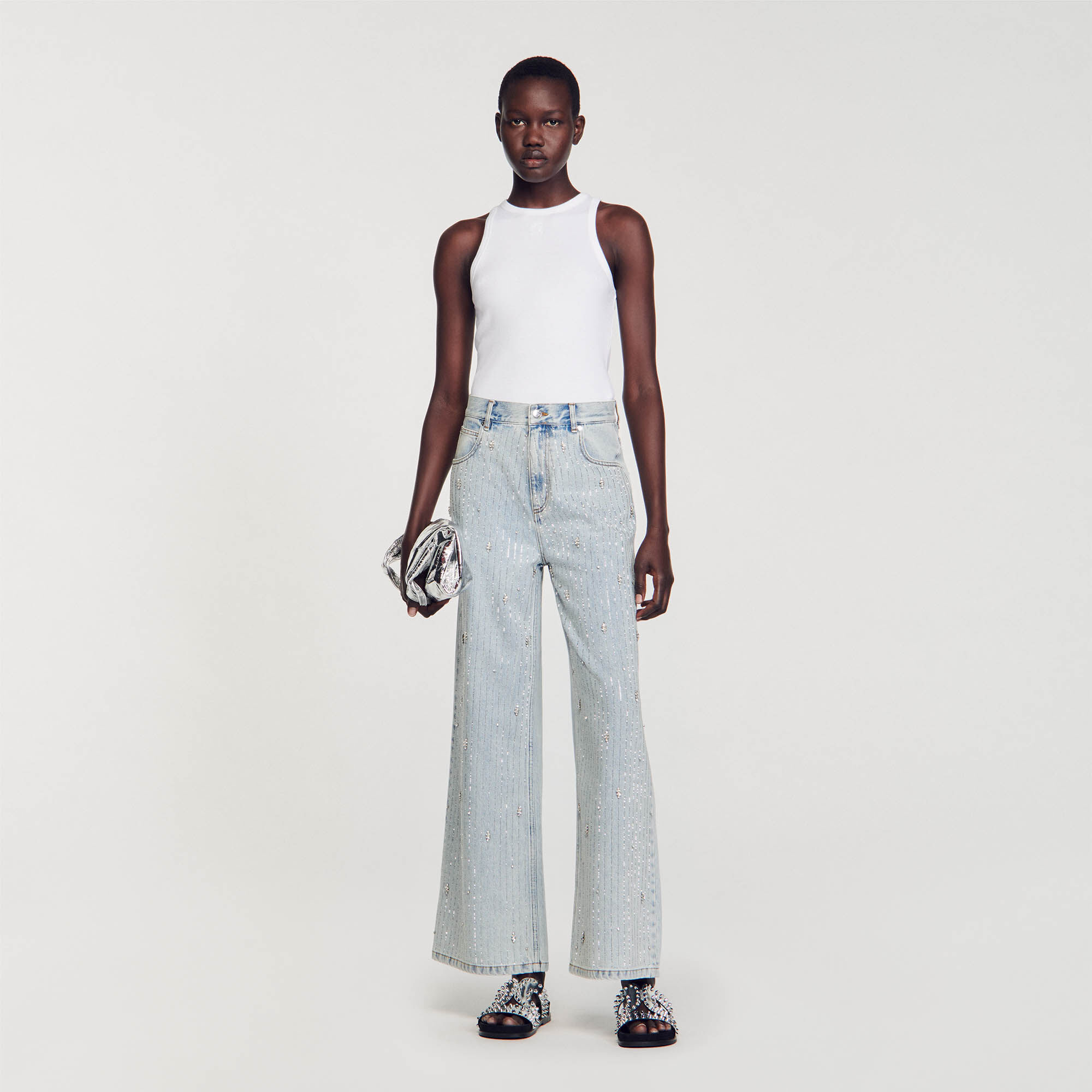 Hosen mit strass verzierung Outlet