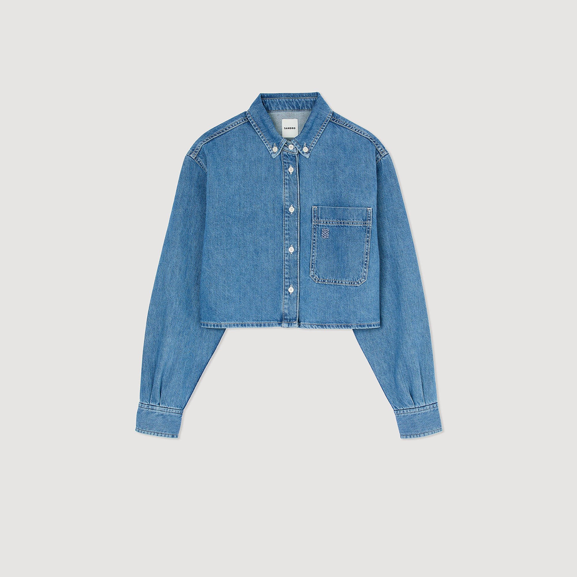 Kurzes Hemd aus Denim