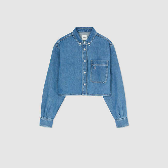 Kurzes Hemd aus Denim