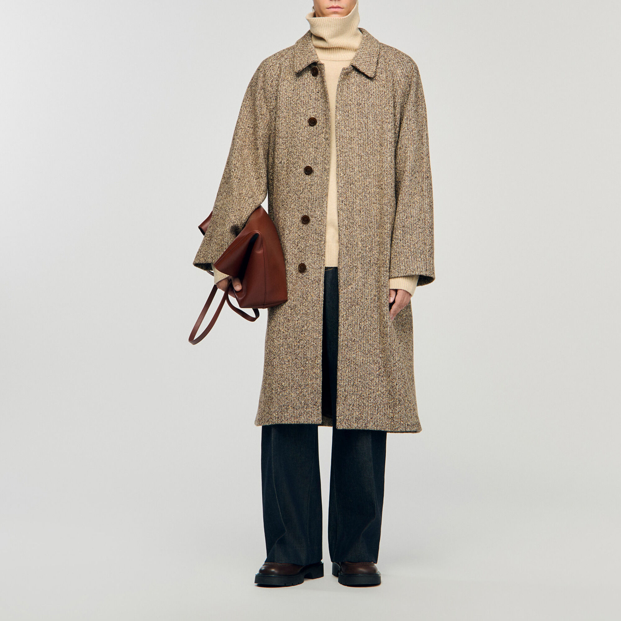 Oversize-Mantel aus Wolle - Herren | Sandro