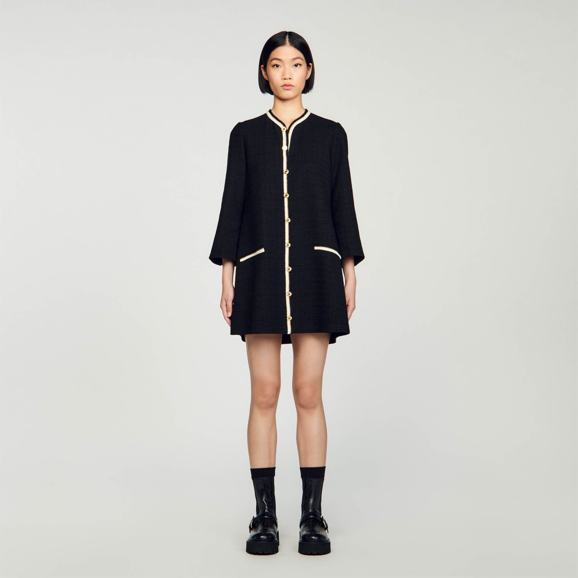 Sandro tweed dress top