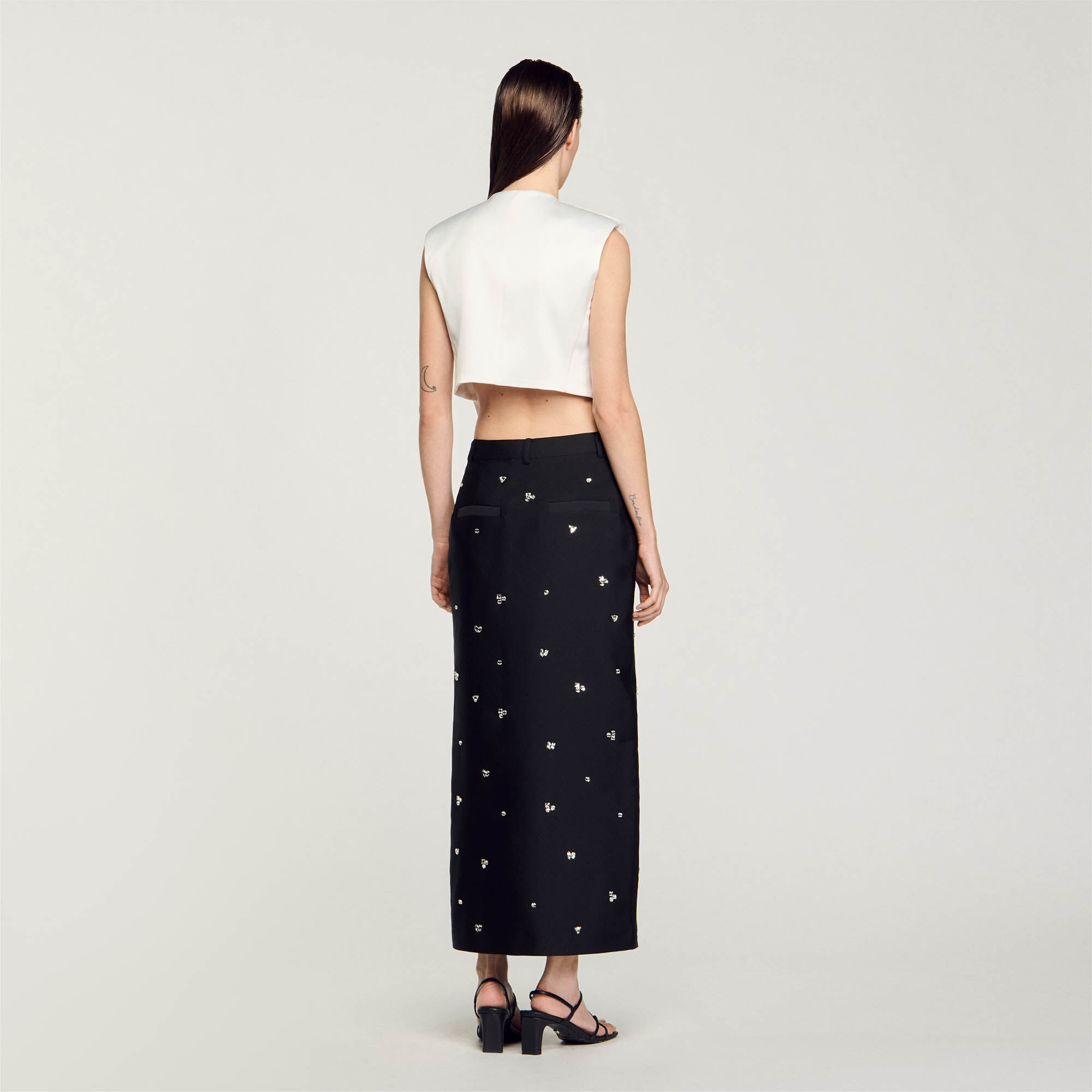 Kurzes Satin-Top