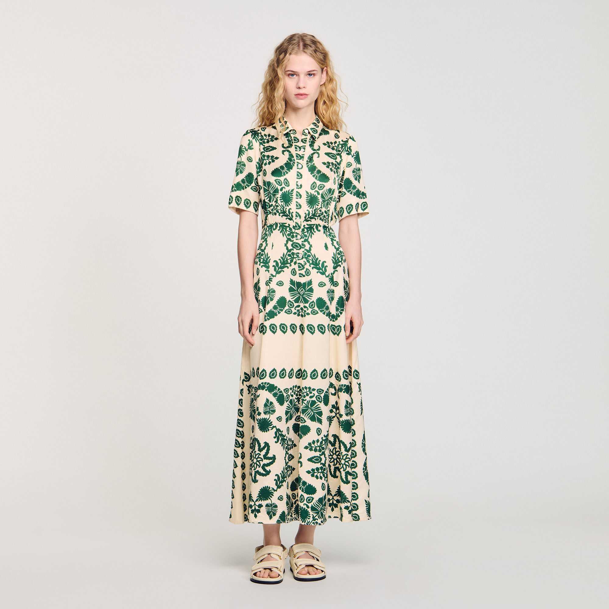 Langes Kleid mit Blumenprint