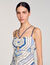 Langes Kleid mit Spiralenprint