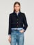 Tweed-Jacke mit Volants