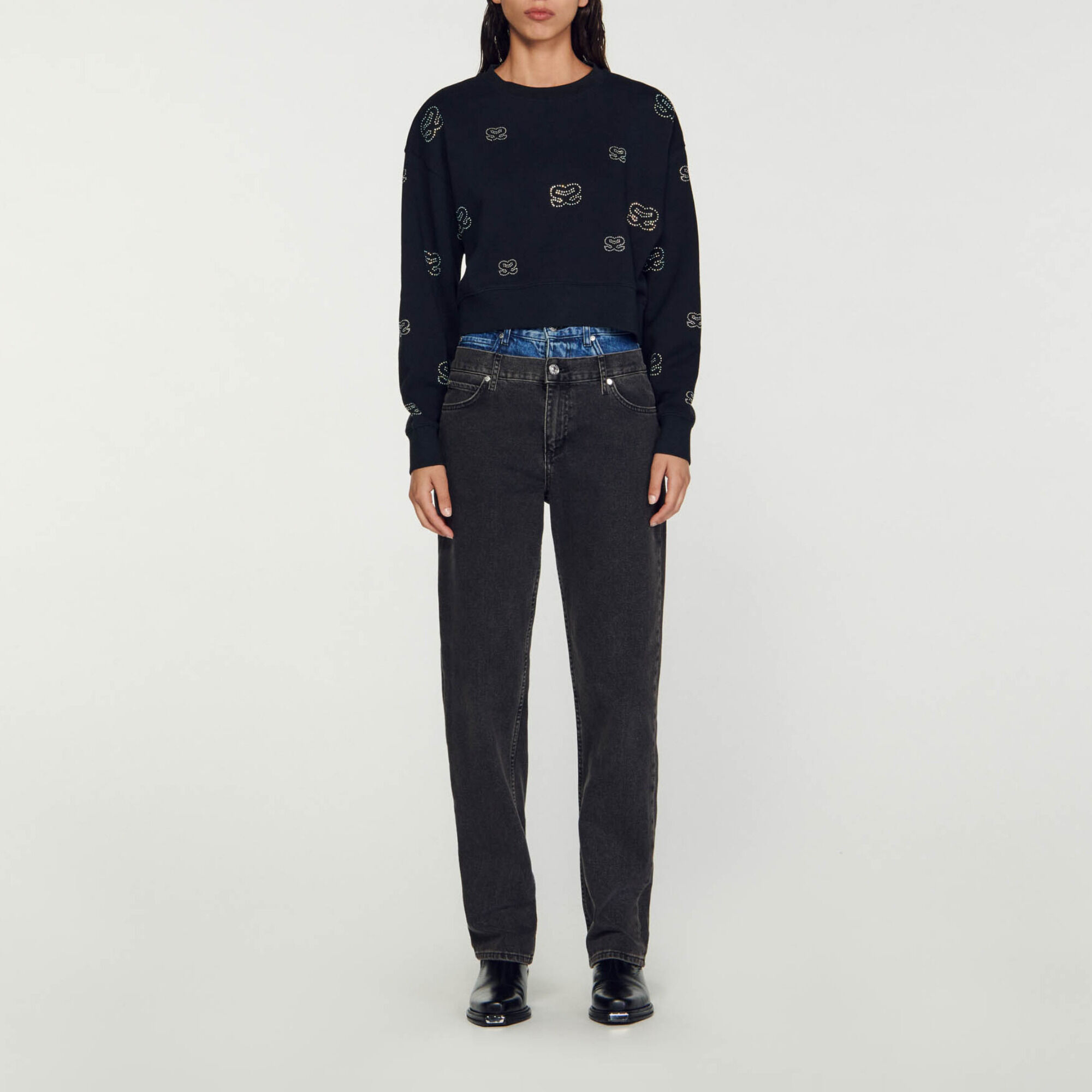 Kurzes Doppel-S Sweatshirt