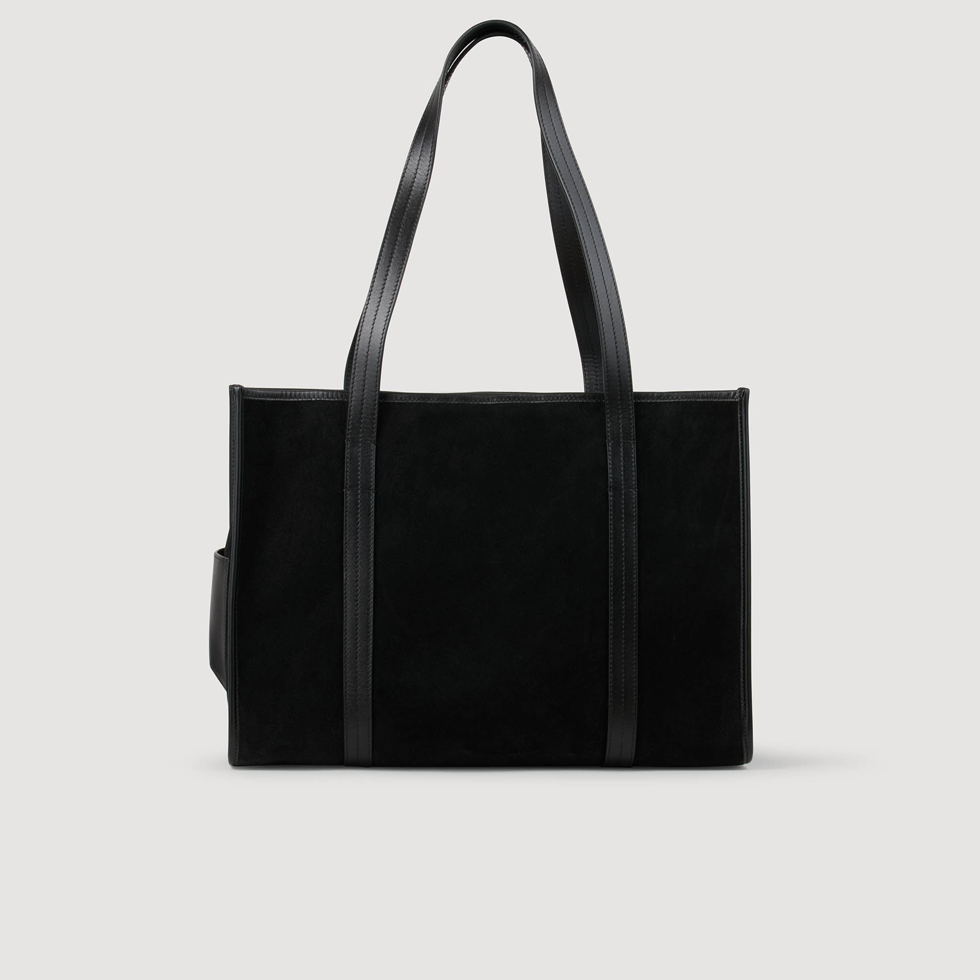 Shopper-Tasche aus Veloursleder