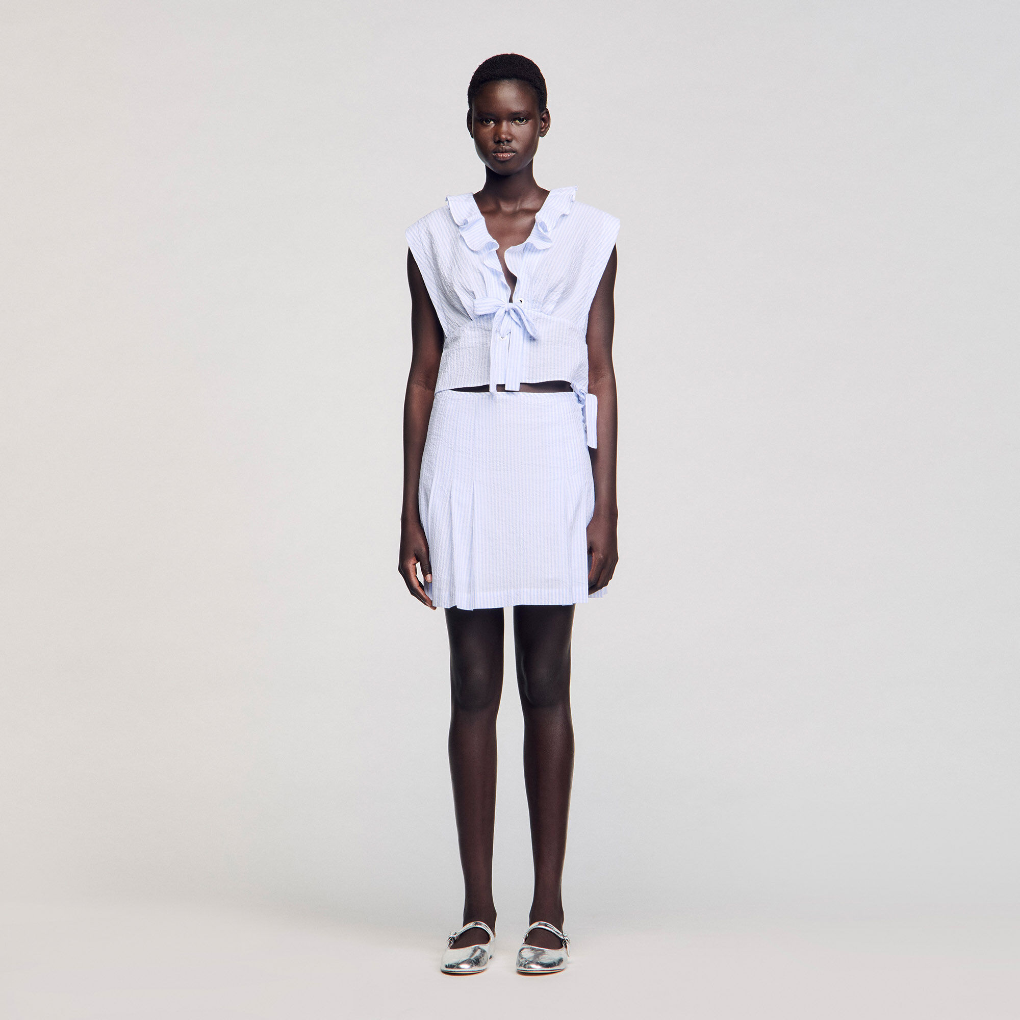 Kurzes gestreiftes Top