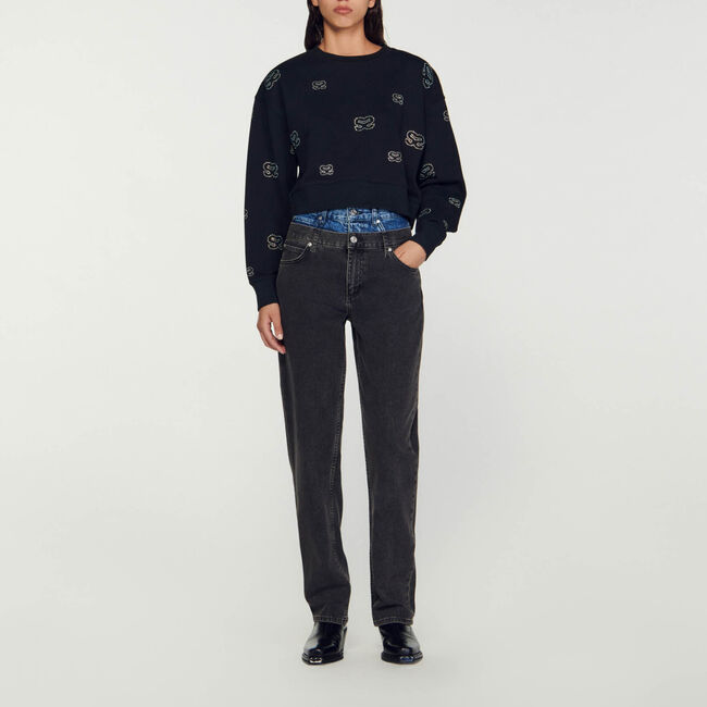 Kurzes Doppel-S Sweatshirt