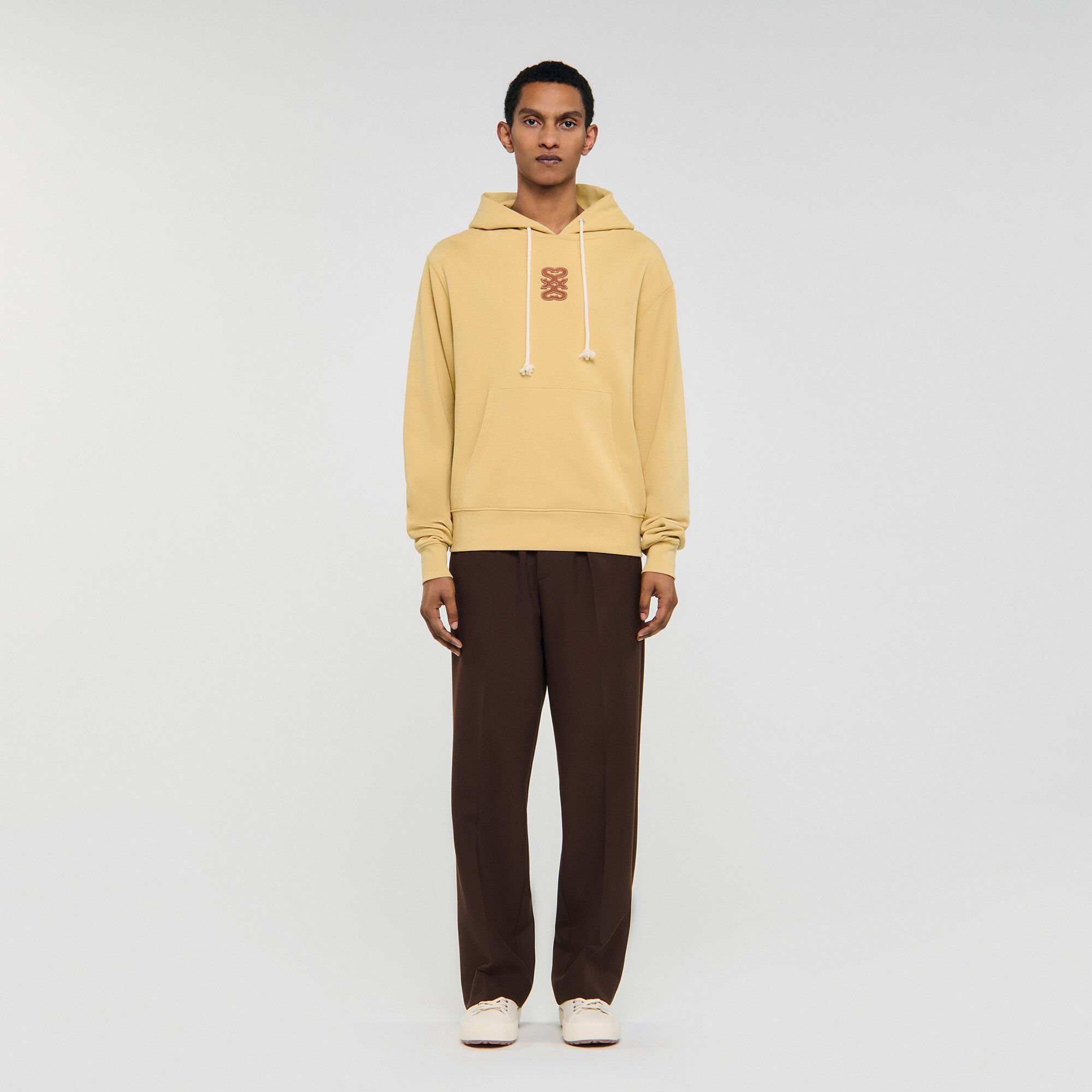 Sweatshirt mit Leder-Patch