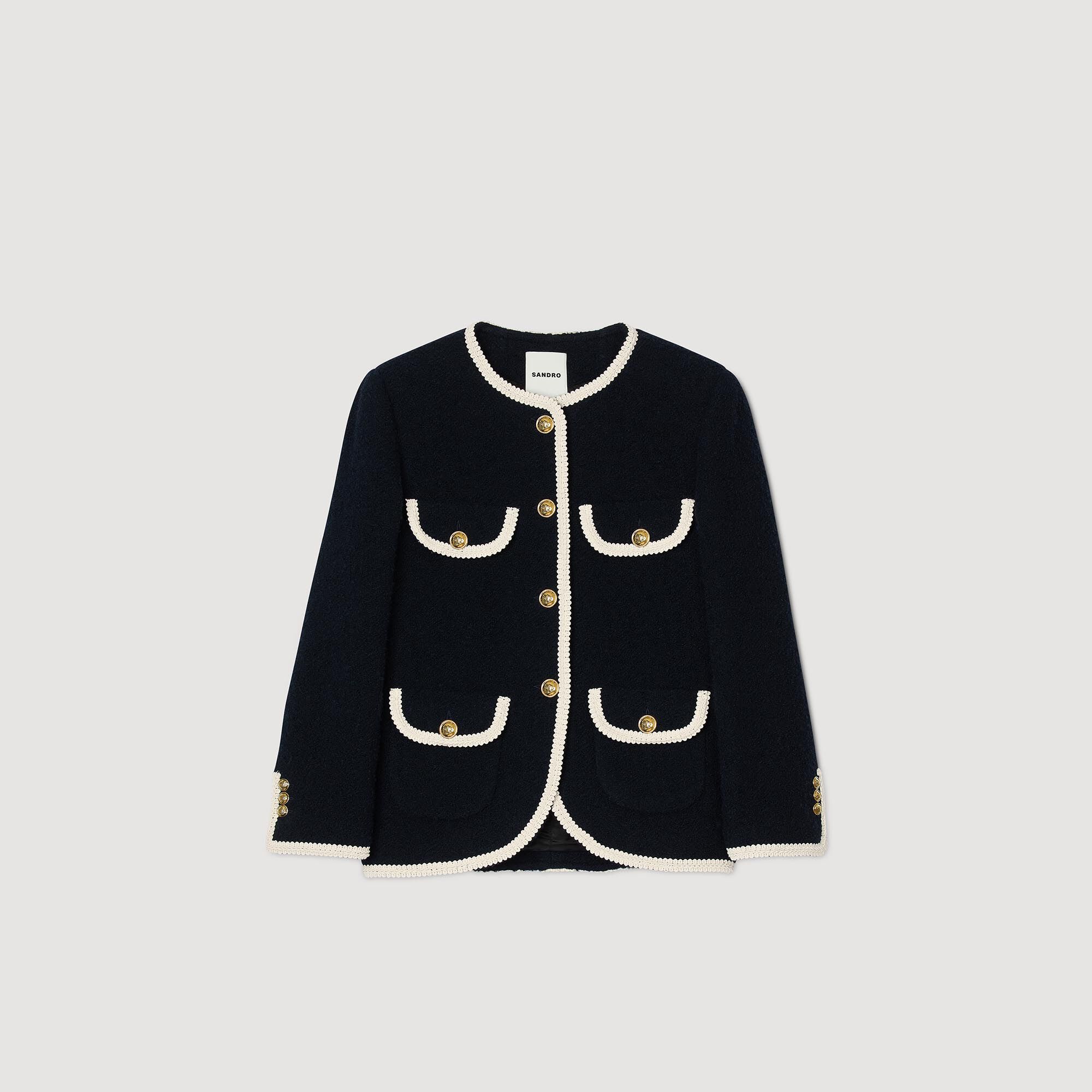 Lange Tweedjacke