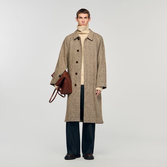 Oversize-Mantel aus Wolle