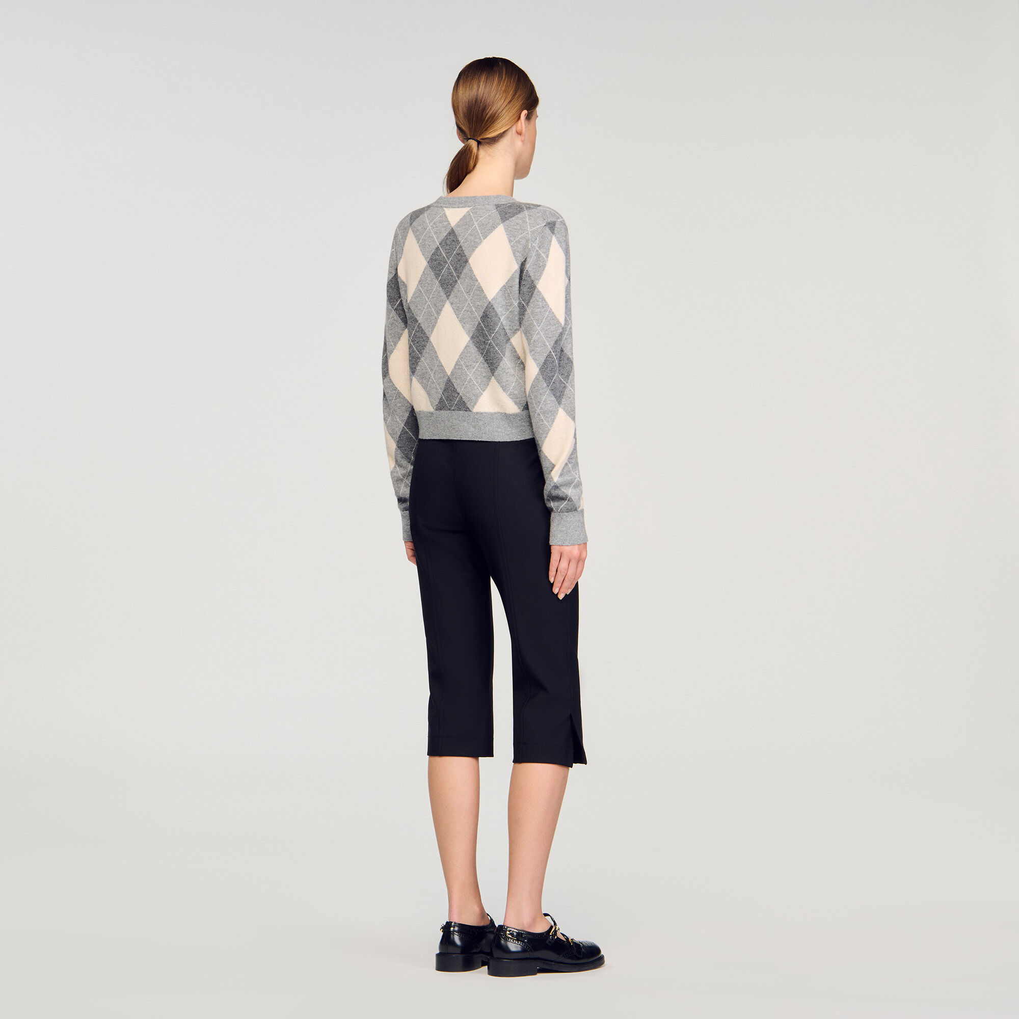 Cardigan mit Rautenmuster