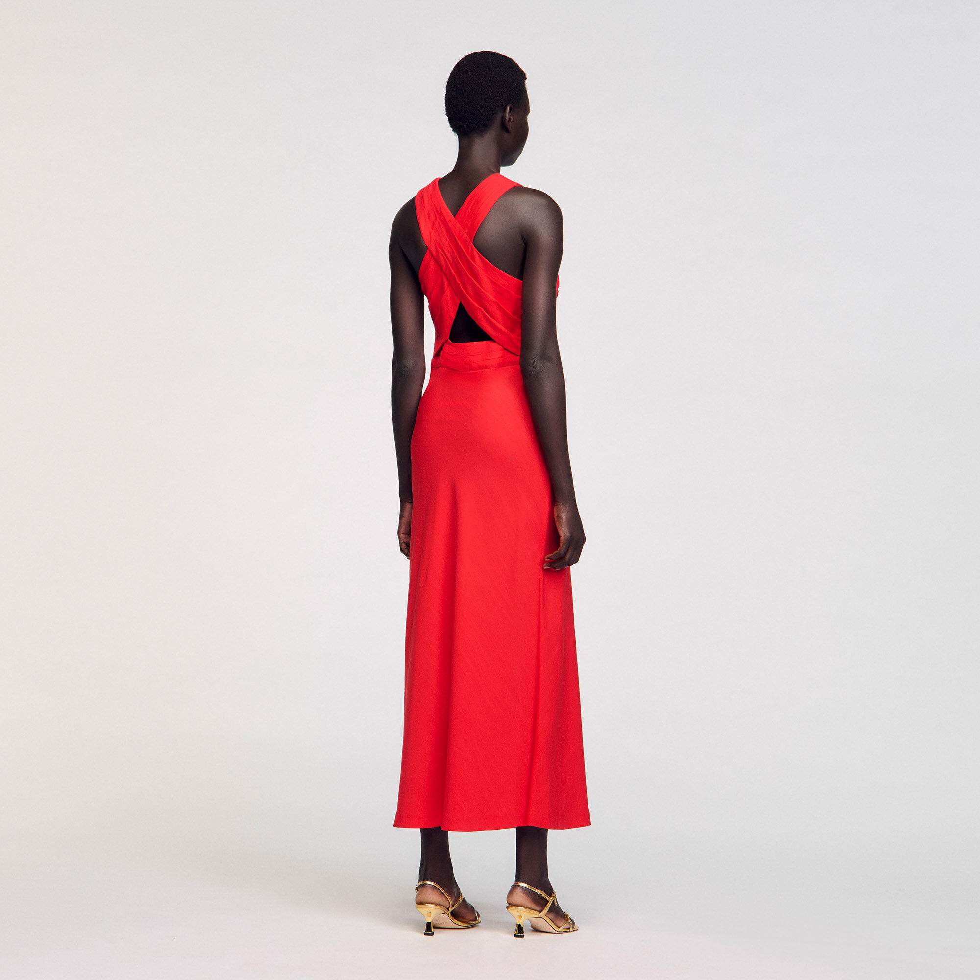 Langes Wickelkleid