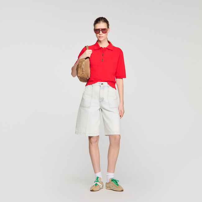 Poloshirt mit Fantasiekn&ouml;pfen