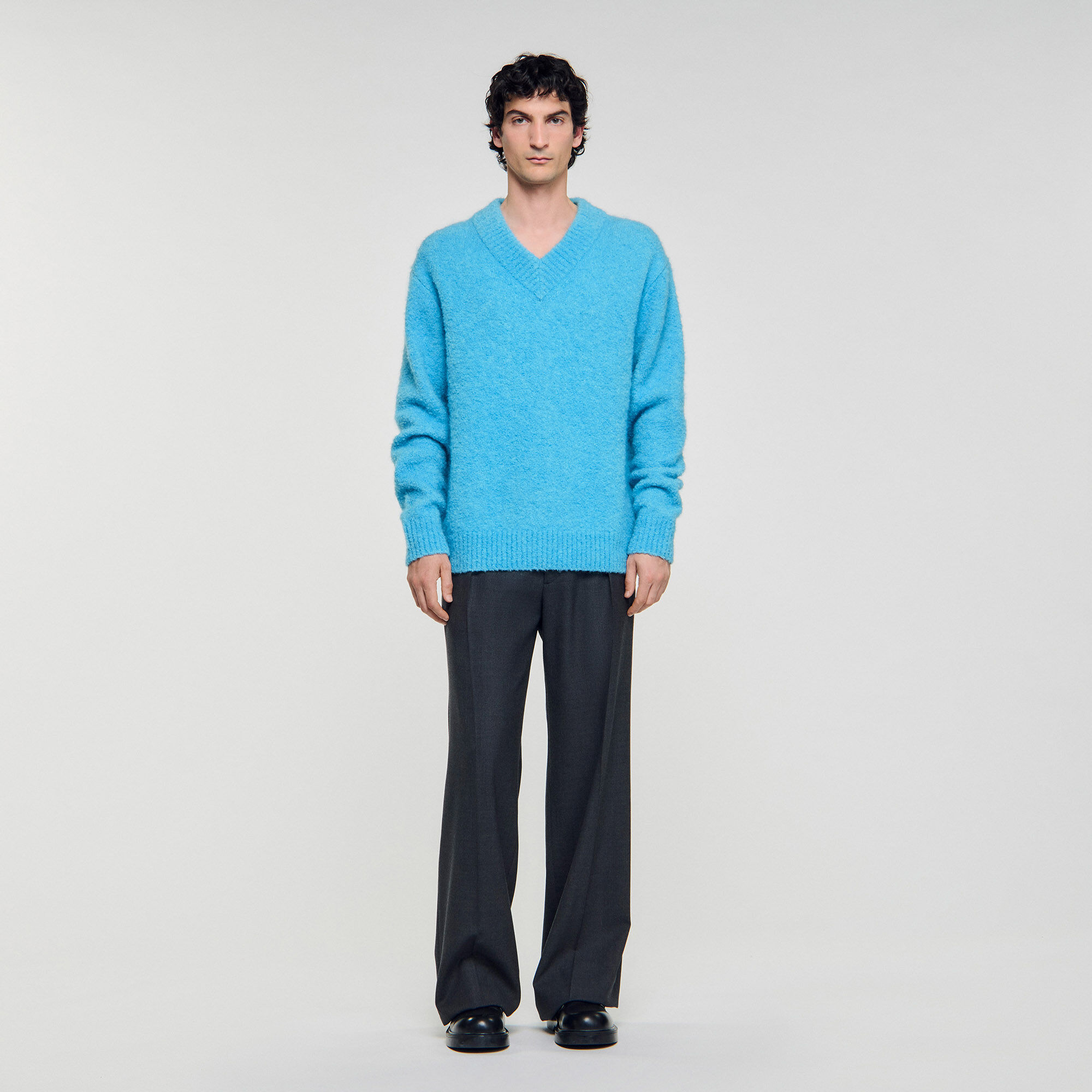 Langarmpullover mit V-Ausschnitt