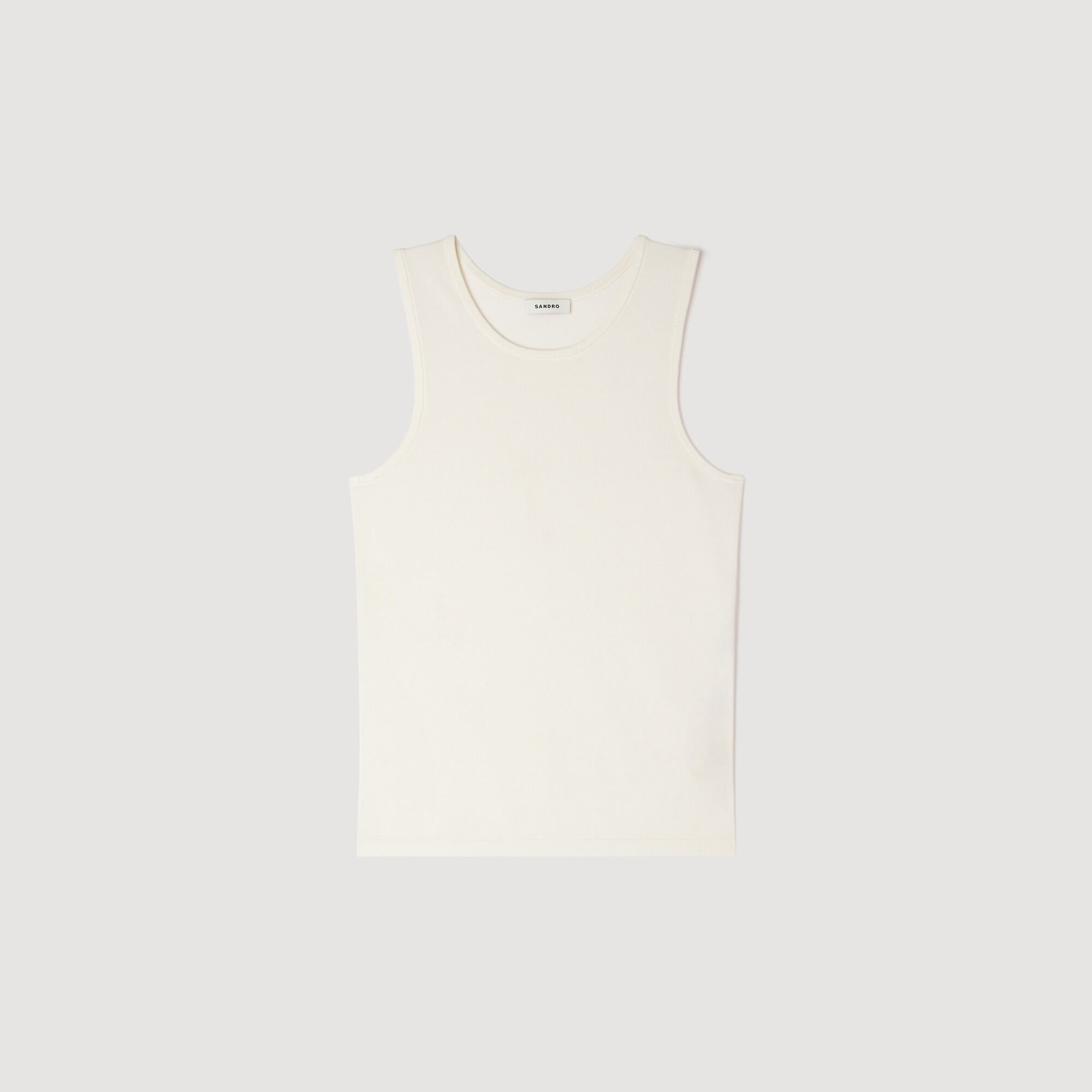 Strick-Tanktop mit Rundhals