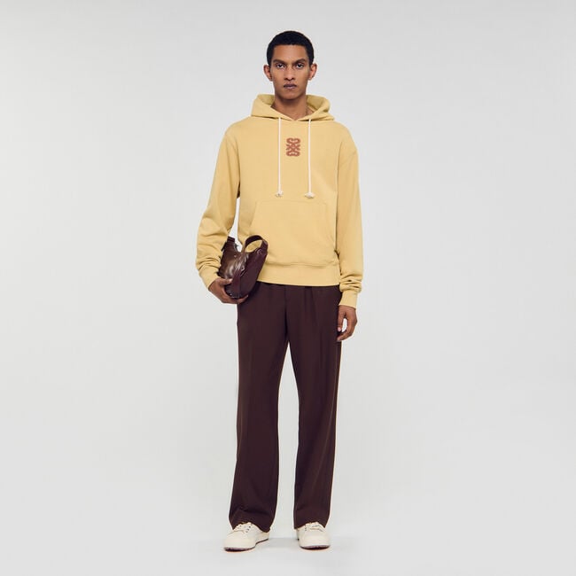 Sweatshirt mit Leder-Patch