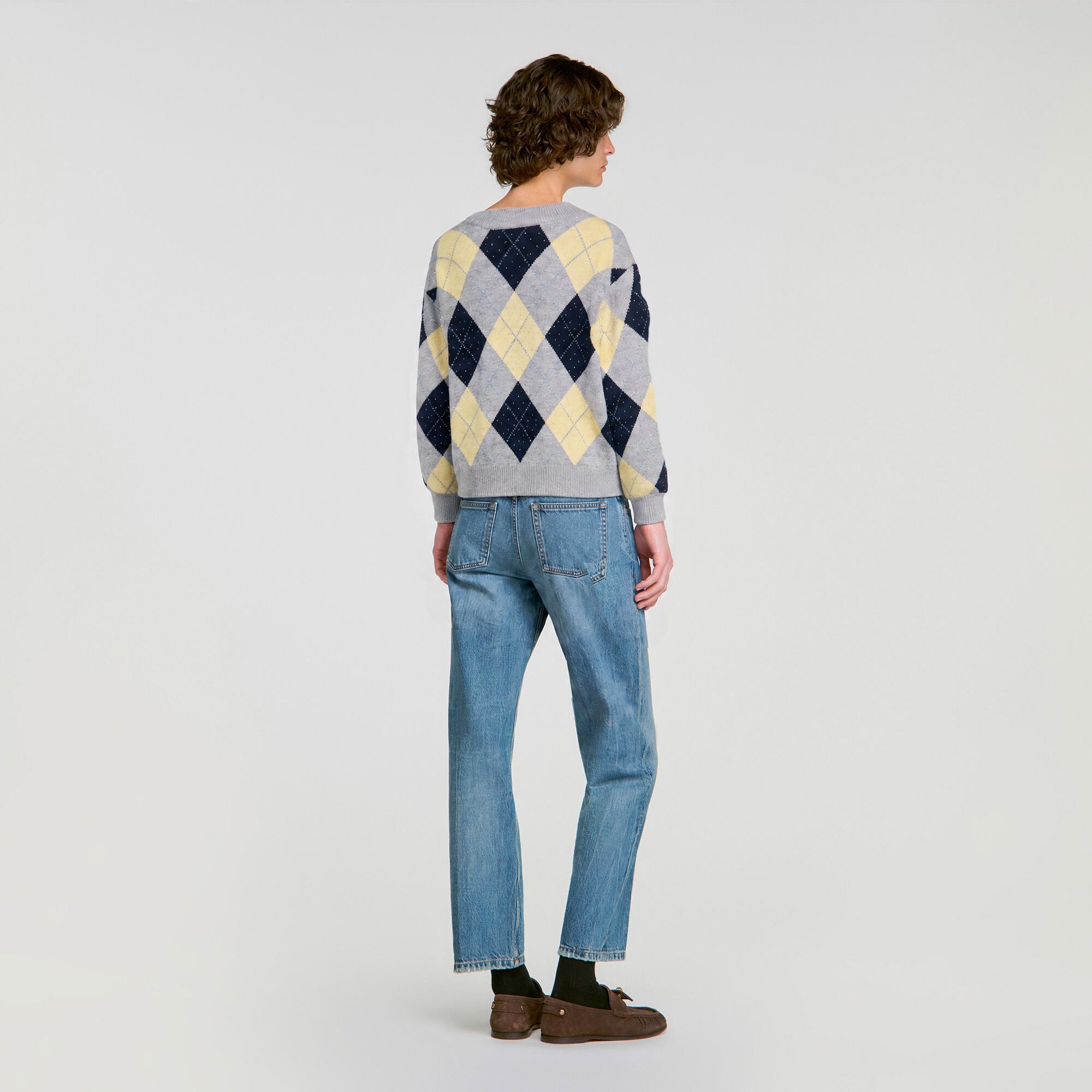 Argyle-Pullover mit Strassbesatz - Damen | Sandro