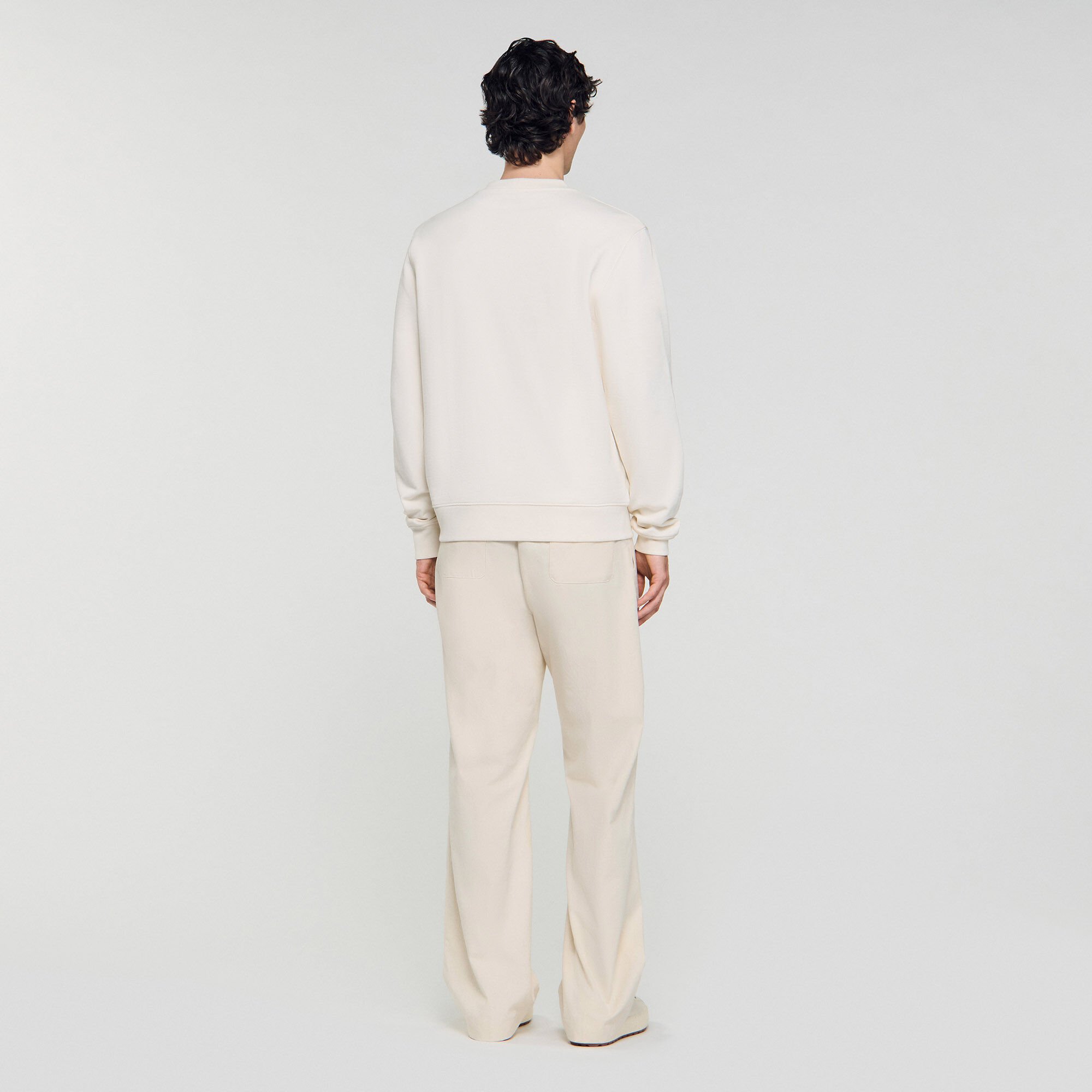 Oversize-Sweatshirt mit Leder-Patch