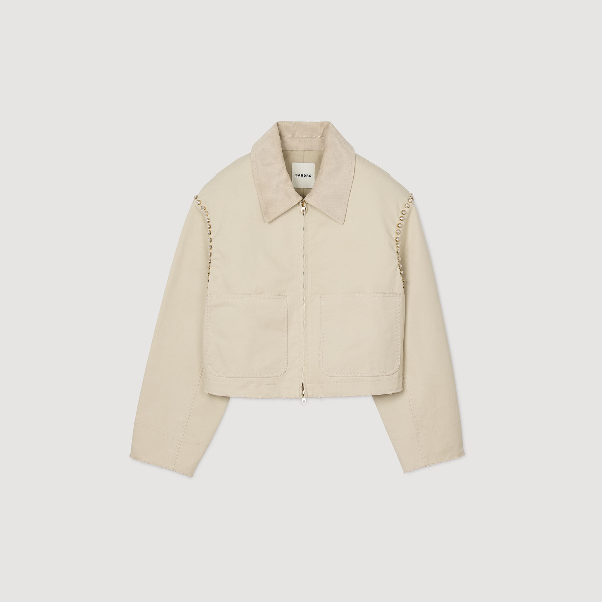 Blouson mit Perlendetails