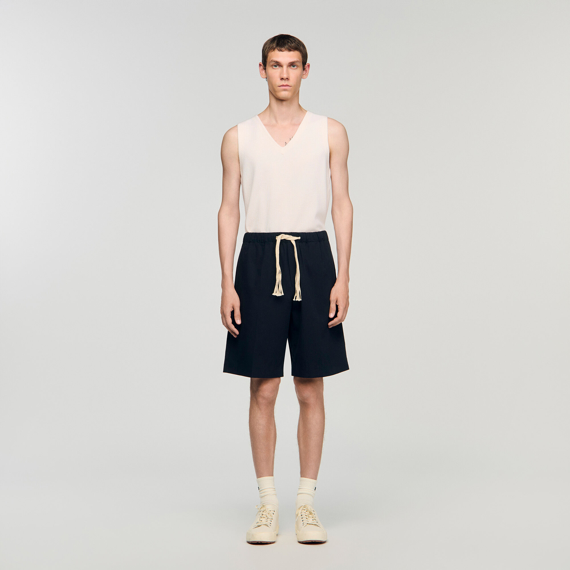 Baumwollshort mit elastischem Bund